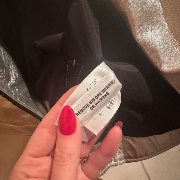 DKNY Silver leather jacket - Picture 5 of 6